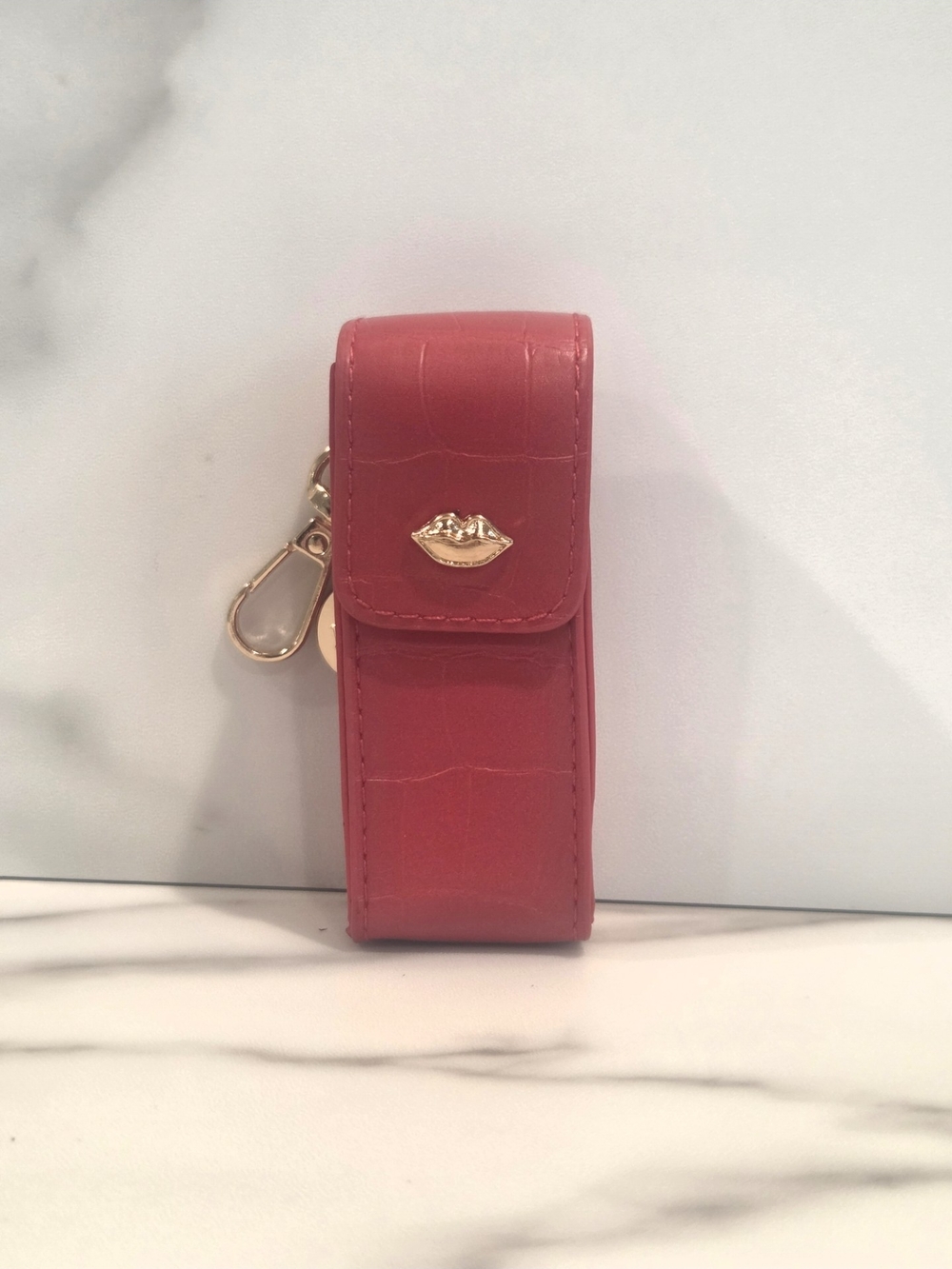 IPSY Red Lipstick Case & Keychain - NEW